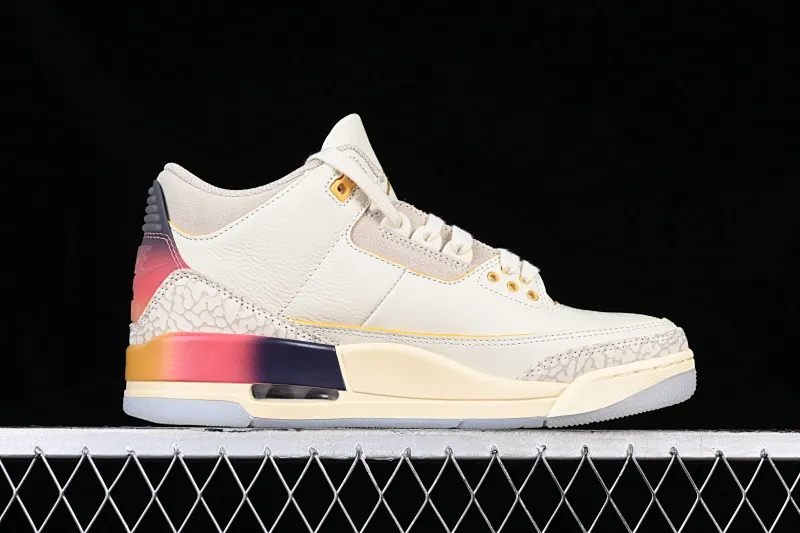All categories Air Jordan Jordan series basketball shoes Air Jordan 3 foreign trade version J.Balvin x Air Jordan 3 Retro AJ3 Joe 3 rainbow gradient FN0344-901